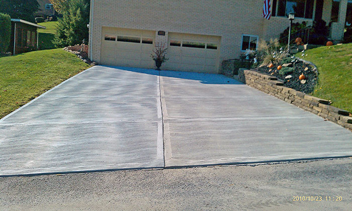 new concrete driveway