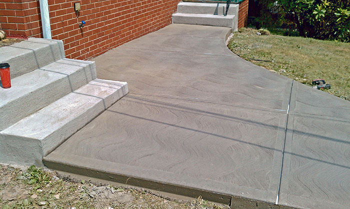 photo of new concrete patio
