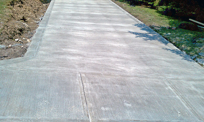 new concrete driveway