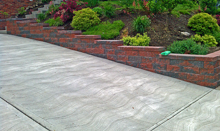 photo of new retaining wall