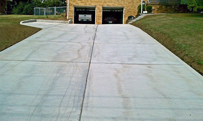 new concrete driveway