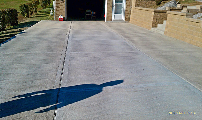 new concrete driveway