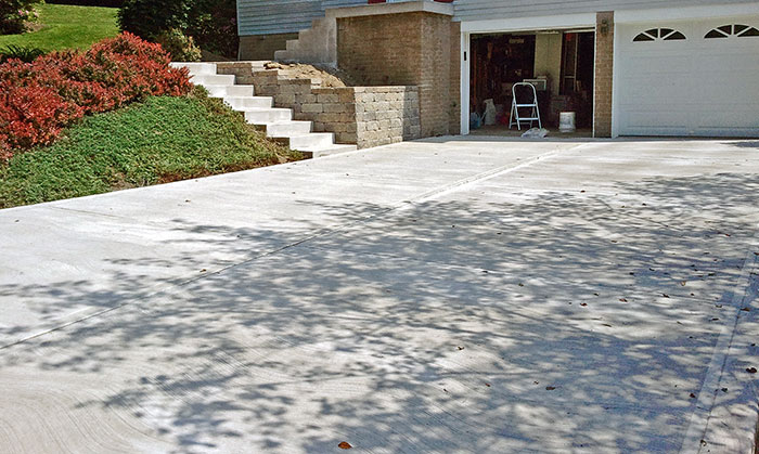 new concrete driveway